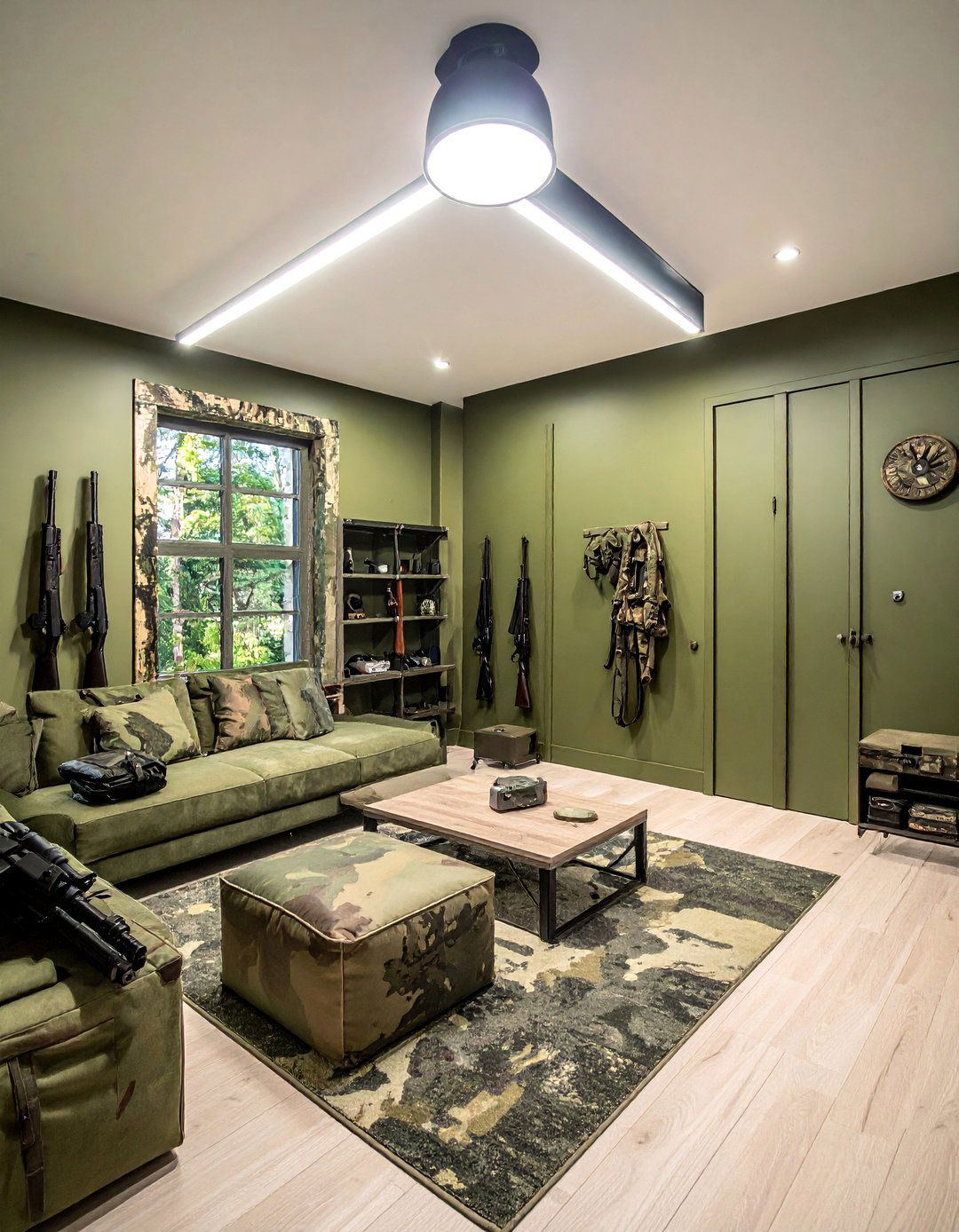 Military Inspired Tactical Room - 25 Hunting Room Ideas for the Ultimate Sportsman's Retreat