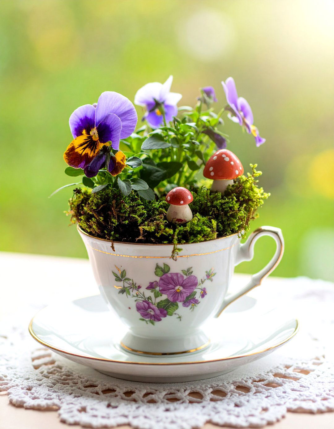 Miniature Teacup Garden - 20 Miniature Garden Ideas for Small Outdoor Spaces