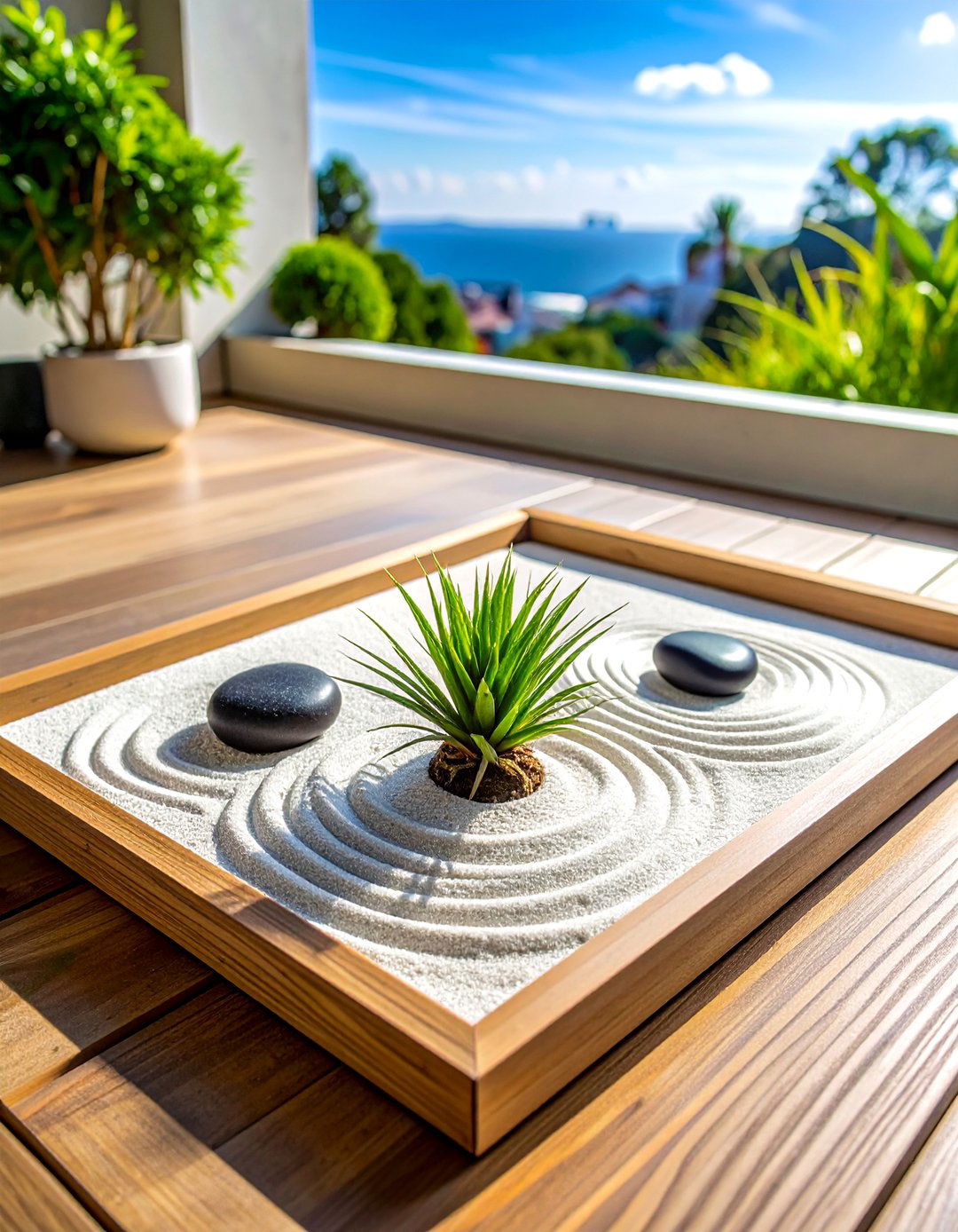Miniature Zen Garden in a Tray - 20 Miniature Garden Ideas for Small Outdoor Spaces