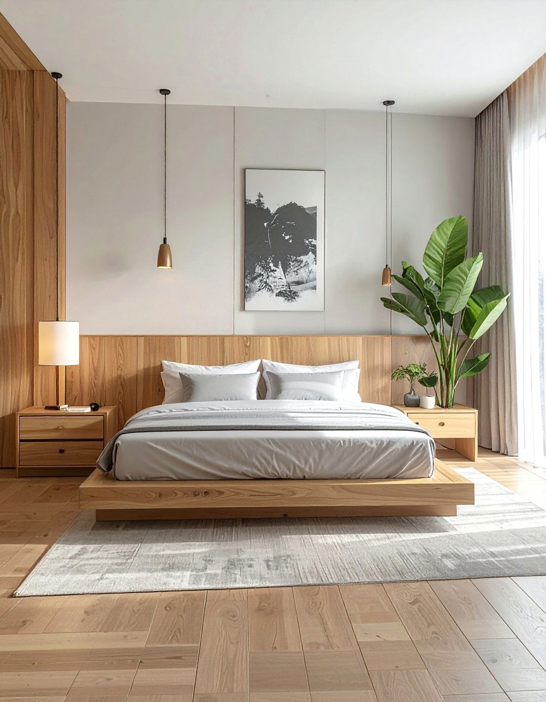 Minimalist Bedside Tables for an Asian Bedroom - 20 Asian Bedroom Ideas for a Serene and Stylish Space