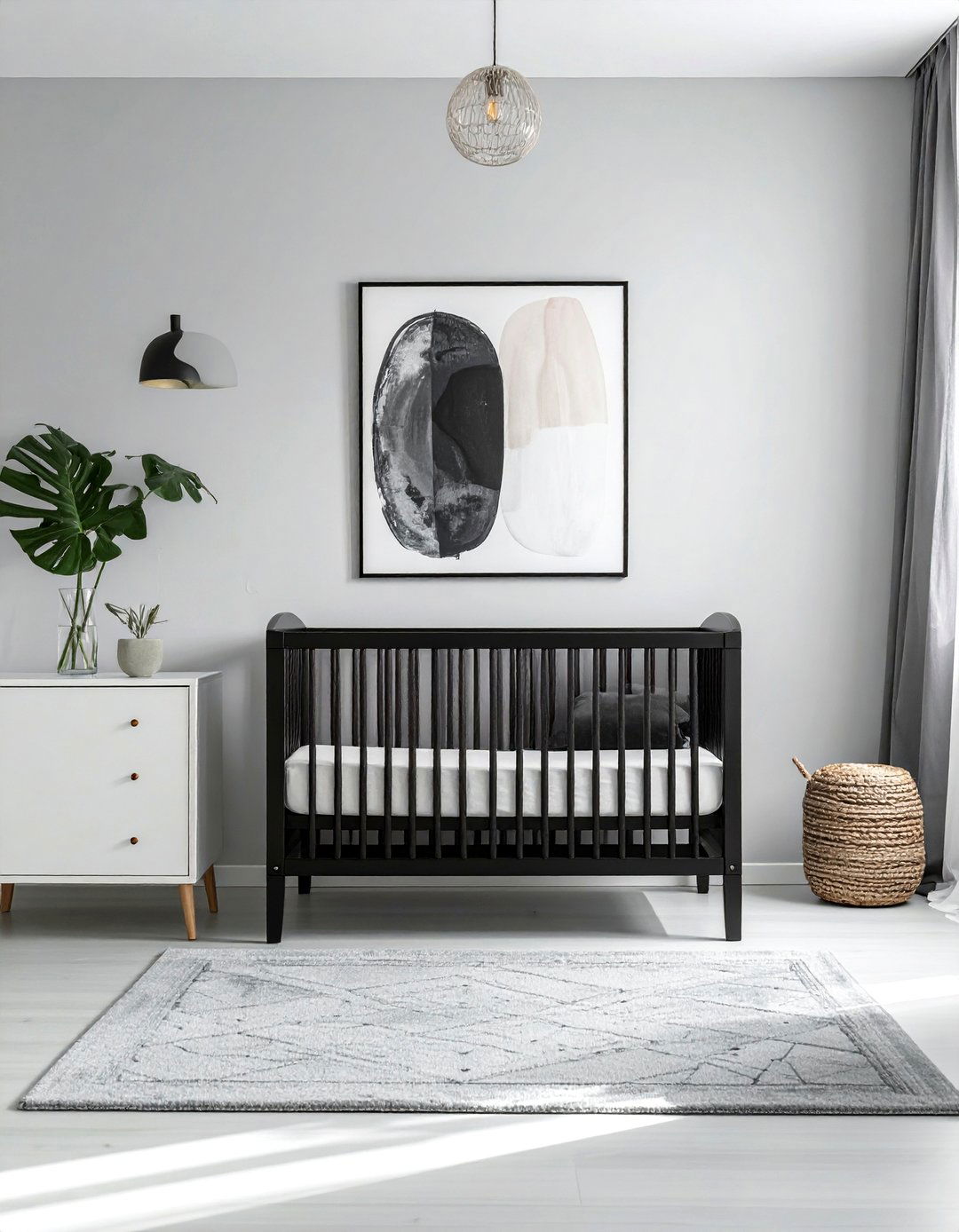 Minimalist Black Nursery Design - 25 Black Nursery Ideas for a Modern Baby Room