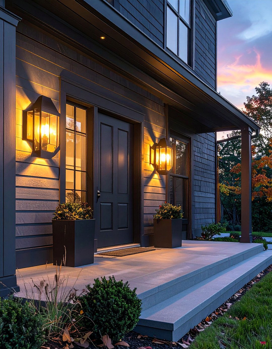 Minimalist Black Porch Lighting Fixtures - 15 Black Porch Ideas to Elevate Your Outdoor Space