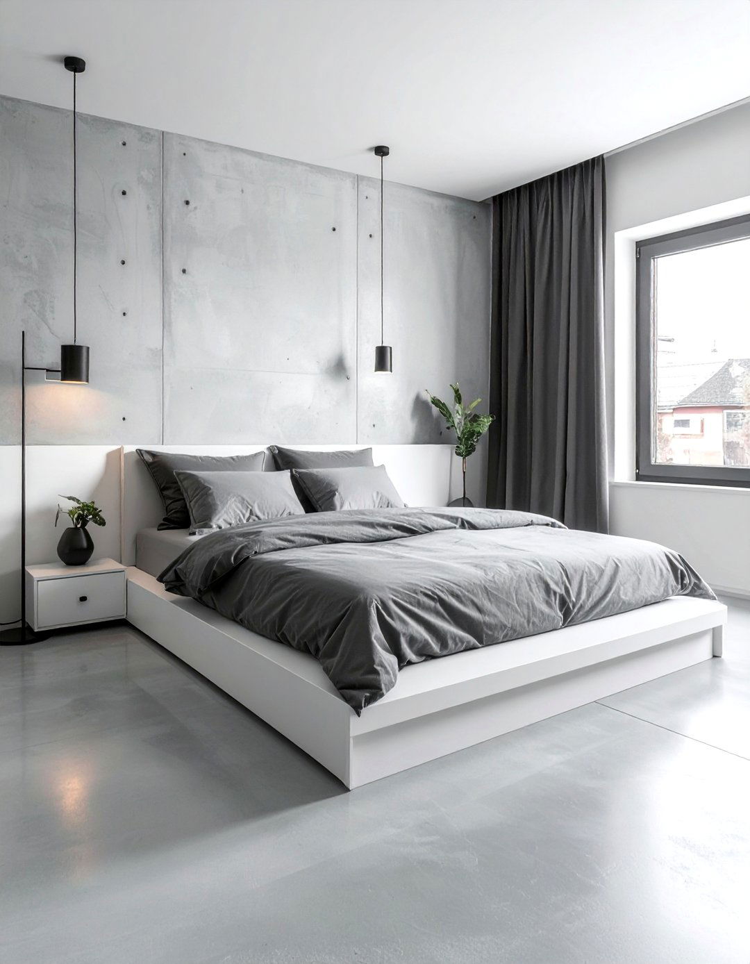 Minimalist Concrete Floor Bedroom - 20 Concrete Floor Bedroom Ideas for a Sleek Look
