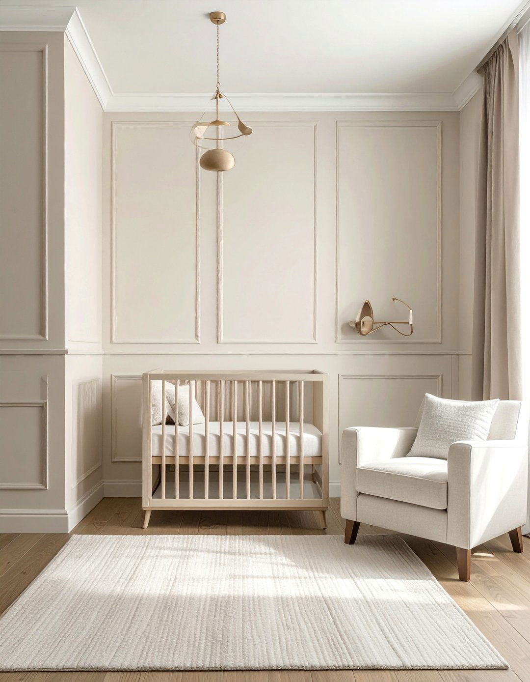 Minimalist Flat Panel Wainscoting Nursery - 15 Wainscoting Nursery Ideas for a Classic Look