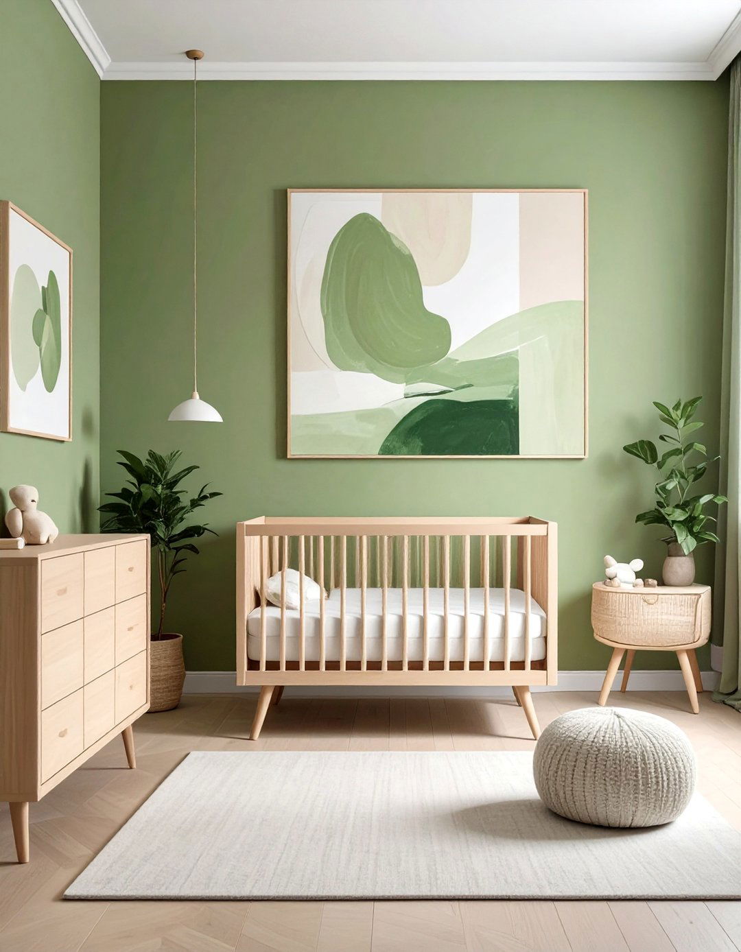 Minimalist Green Nursery Design - 25 Green Nursery Ideas for a Calming and Natural Space
