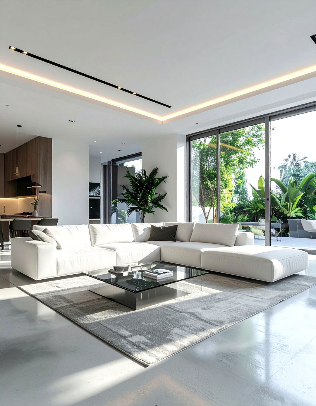 Minimalist Modern Design - 20 Concrete Floor Living Room Ideas for Modern Homes
