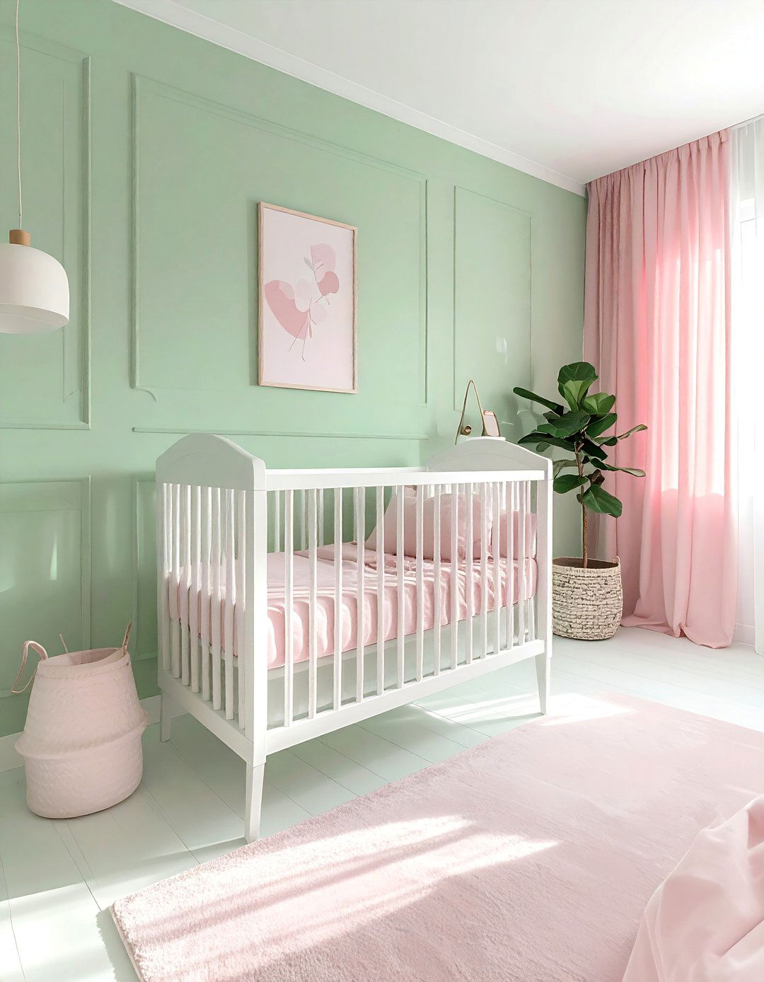Minimalist Pink and Green Nursery Design - 15 Pink and Green Nursery Ideas for a Serene Space