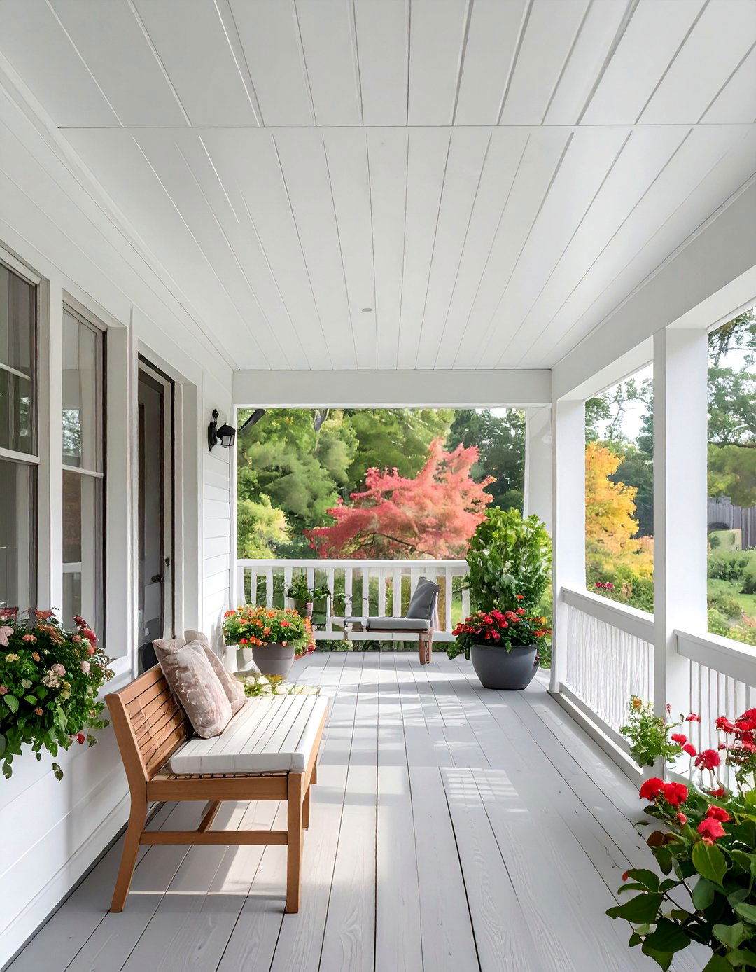 Minimalist Smooth Panel Vinyl Porch Ceiling - 20 Vinyl Porch Ceiling Ideas to Elevate Your Outdoor Space