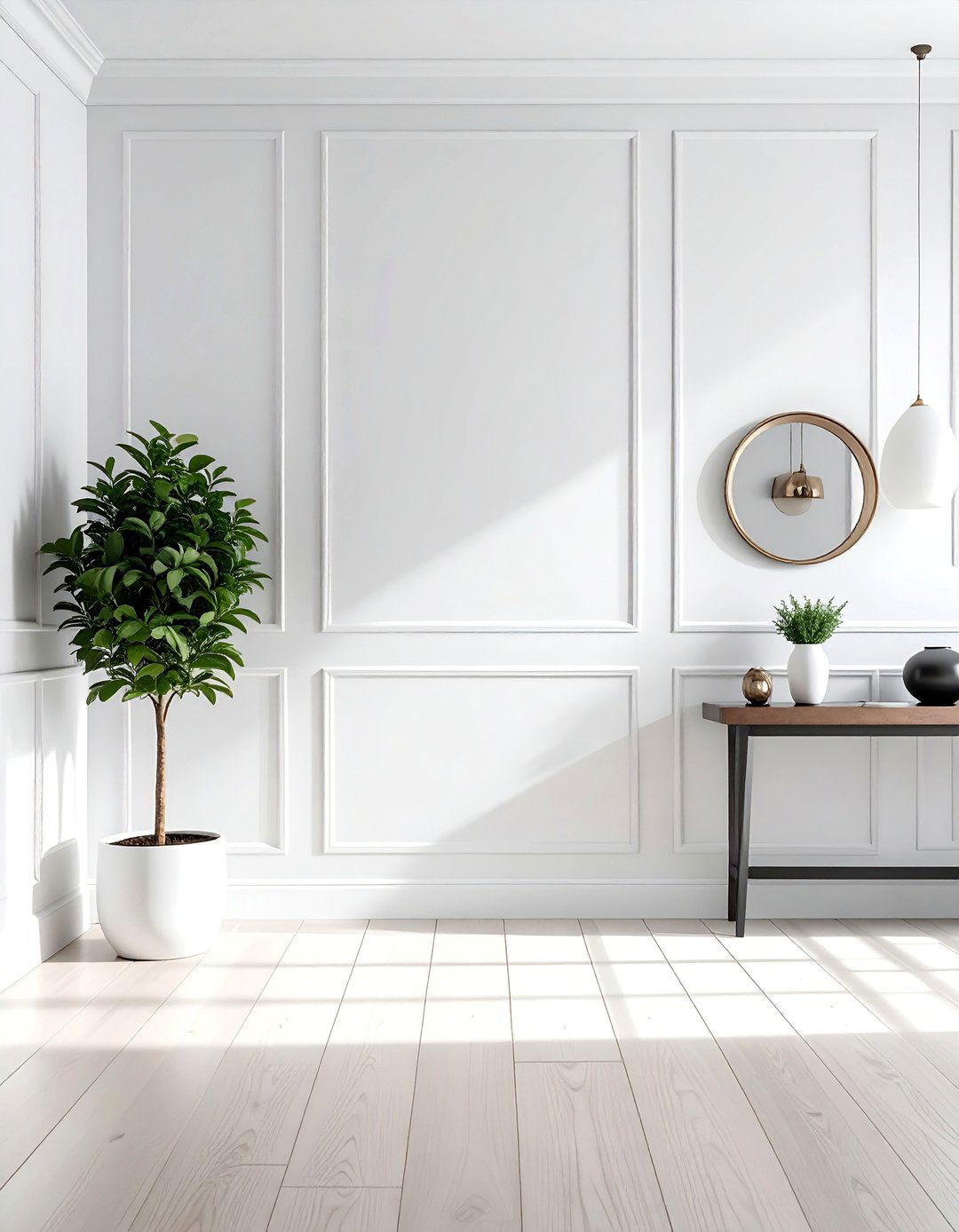 Minimalist Thin Strip Wainscoting - 25 Wainscoting Entryway Ideas to Elevate Your Home