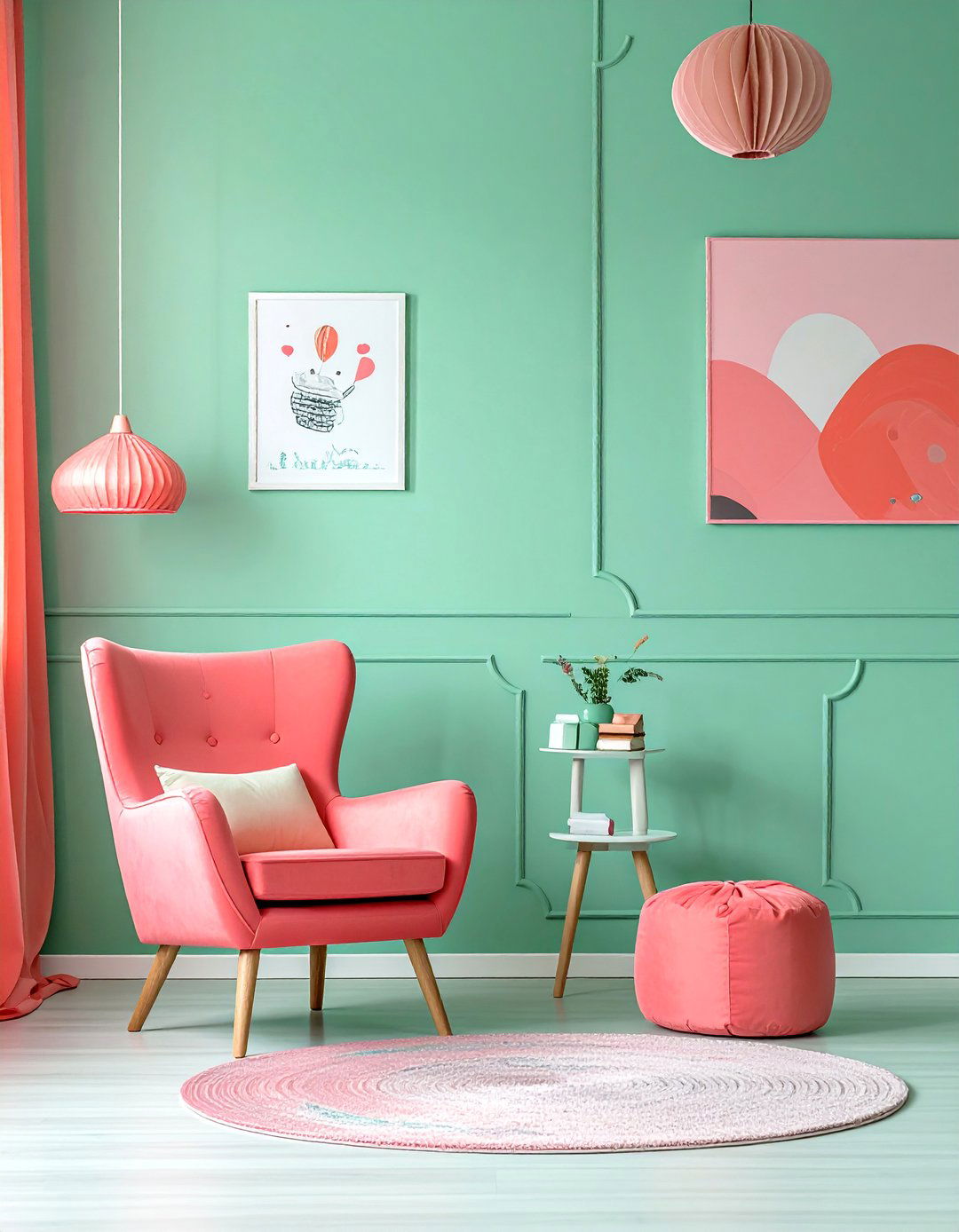 Mint Green and Coral Pink Nursery - 15 Pink and Green Nursery Ideas for a Serene Space