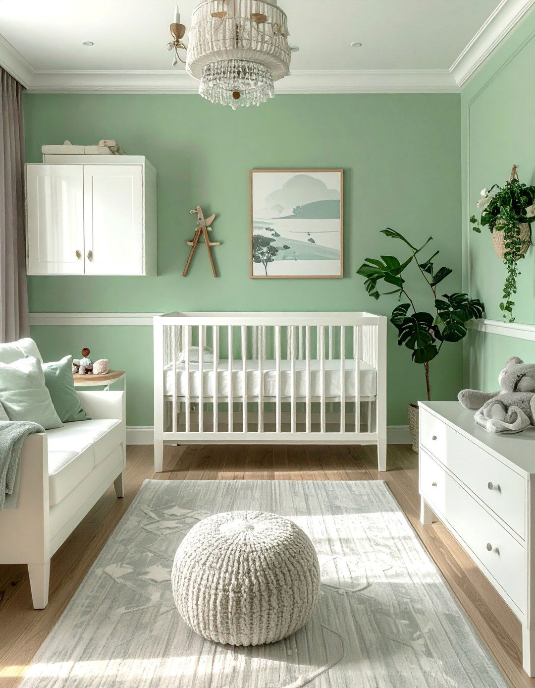 Mint Green and White Nursery Color Scheme - 25 Green Nursery Ideas for a Calming and Natural Space