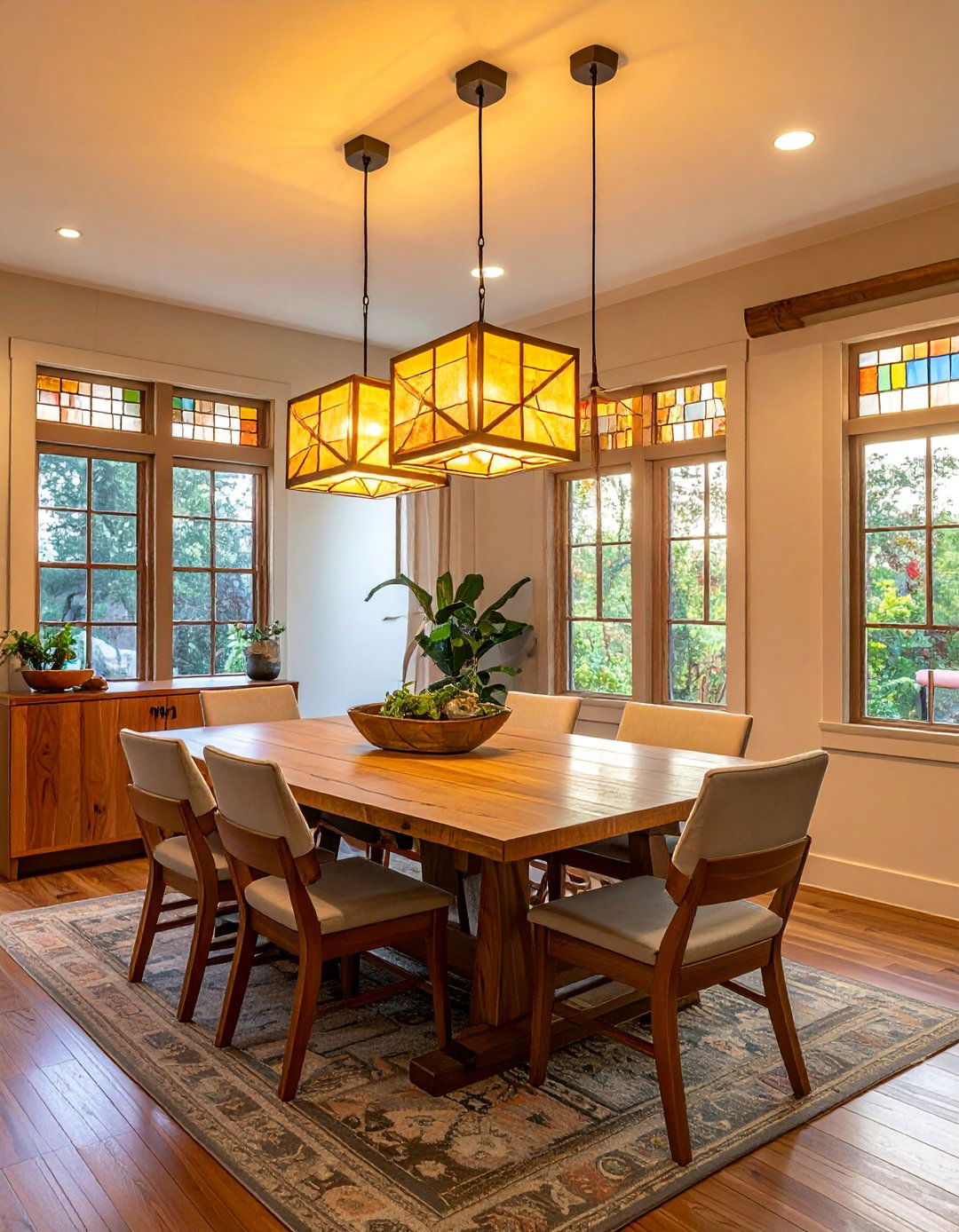 Mission Style Lighting with Geometric Patterns - 15 Prairie-style Interior Design Ideas for a Serene Home