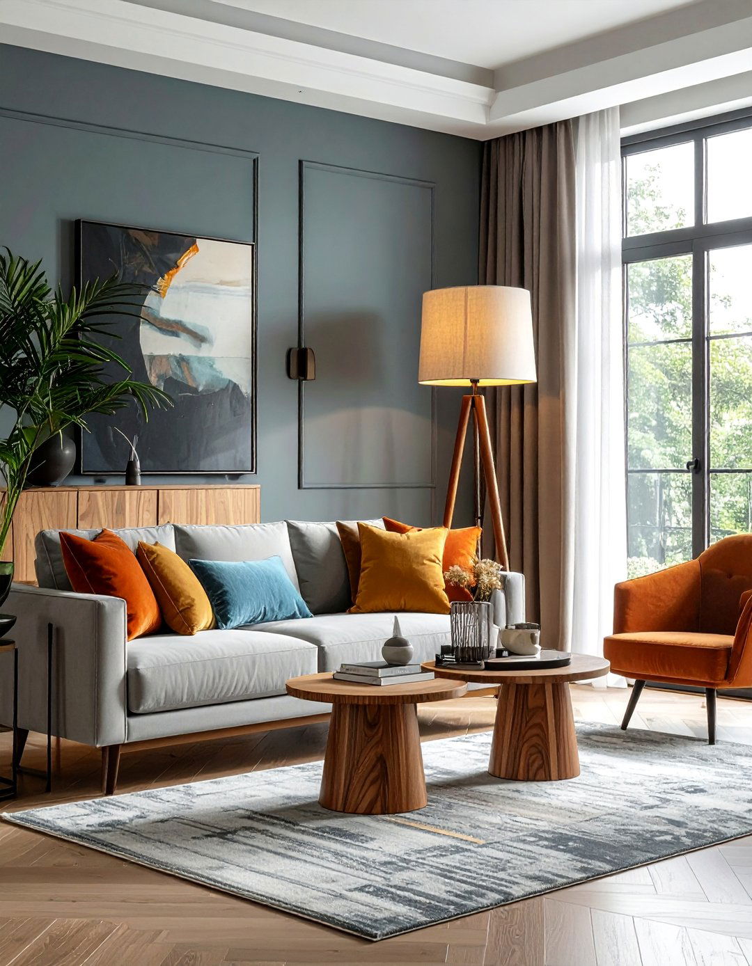 Mixed Material Floor Designs - 25 Living Room Floor Lamp Ideas for Stylish Spaces