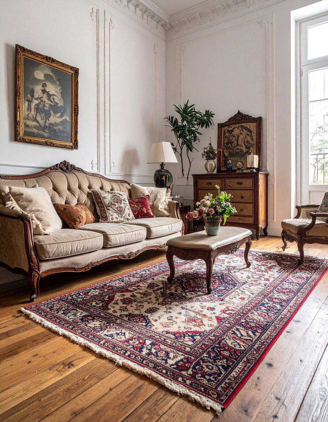 Mixed Width Plank Living Room Floor - 25 Beautiful Living Room Wood Floor Ideas