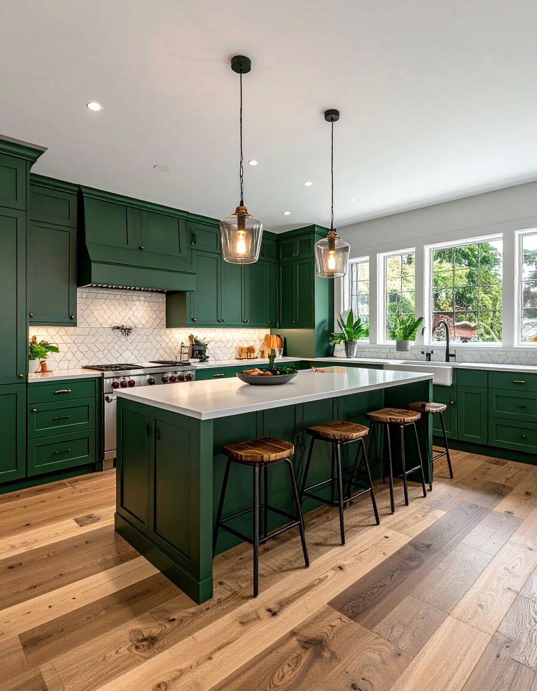 Mixed Width Wood Plank Floors for a Custom Kitchen Look - 15 Kitchens With Wood Floors for a Warm and Inviting Look