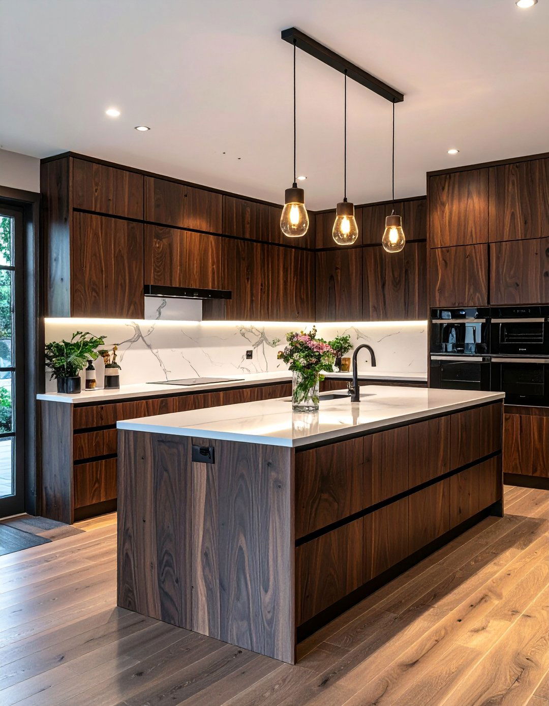 Modern Dark Wood Kitchen Cabinetry - 20 Dark Wood Interior Design Ideas for Your Home
