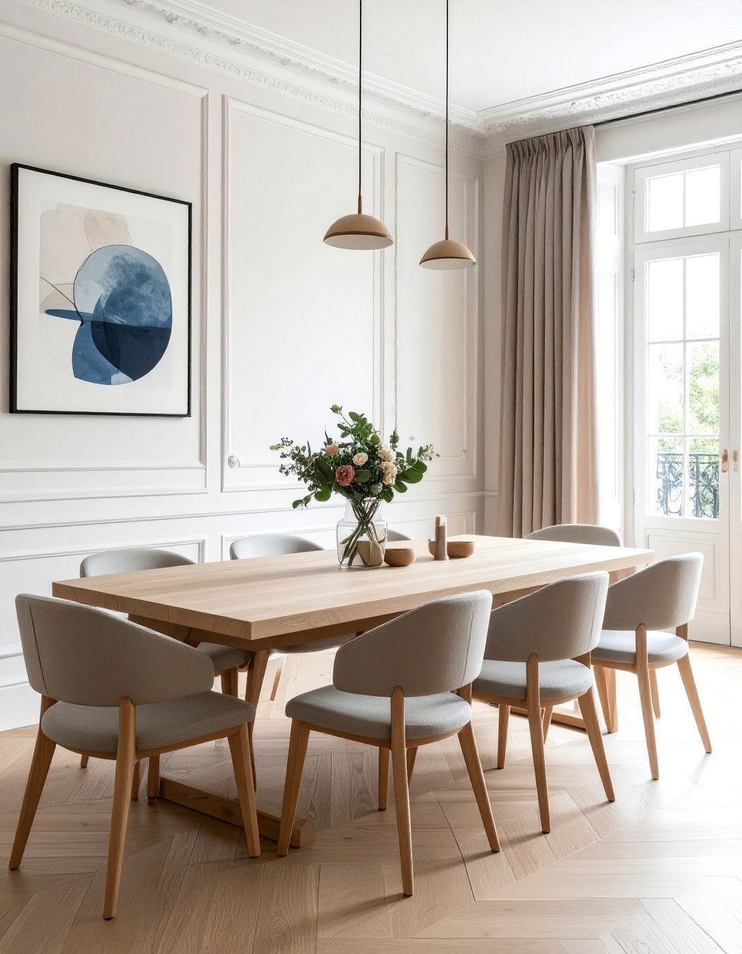 Modern French Minimalist Dining Room - 25 French Parisian Dining Room Ideas for Elegant Homes