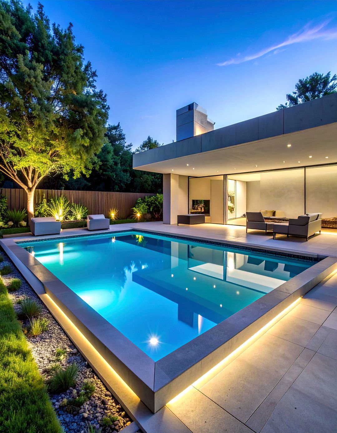 Modern Geometric Pool Design - 40 Swimming Pool Ideas for a Refreshing Backyard Oasis