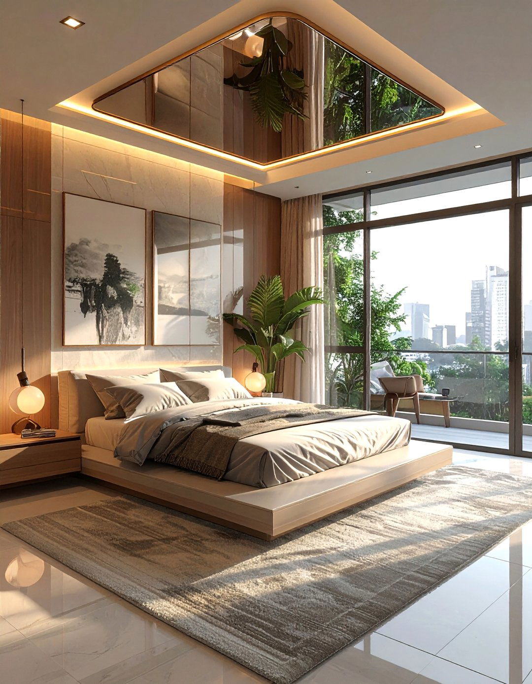Modern Minimalist Bedroom Ceiling Mirror - 20 Mirror on Ceiling Above Bed Ideas for a Luxurious Touch