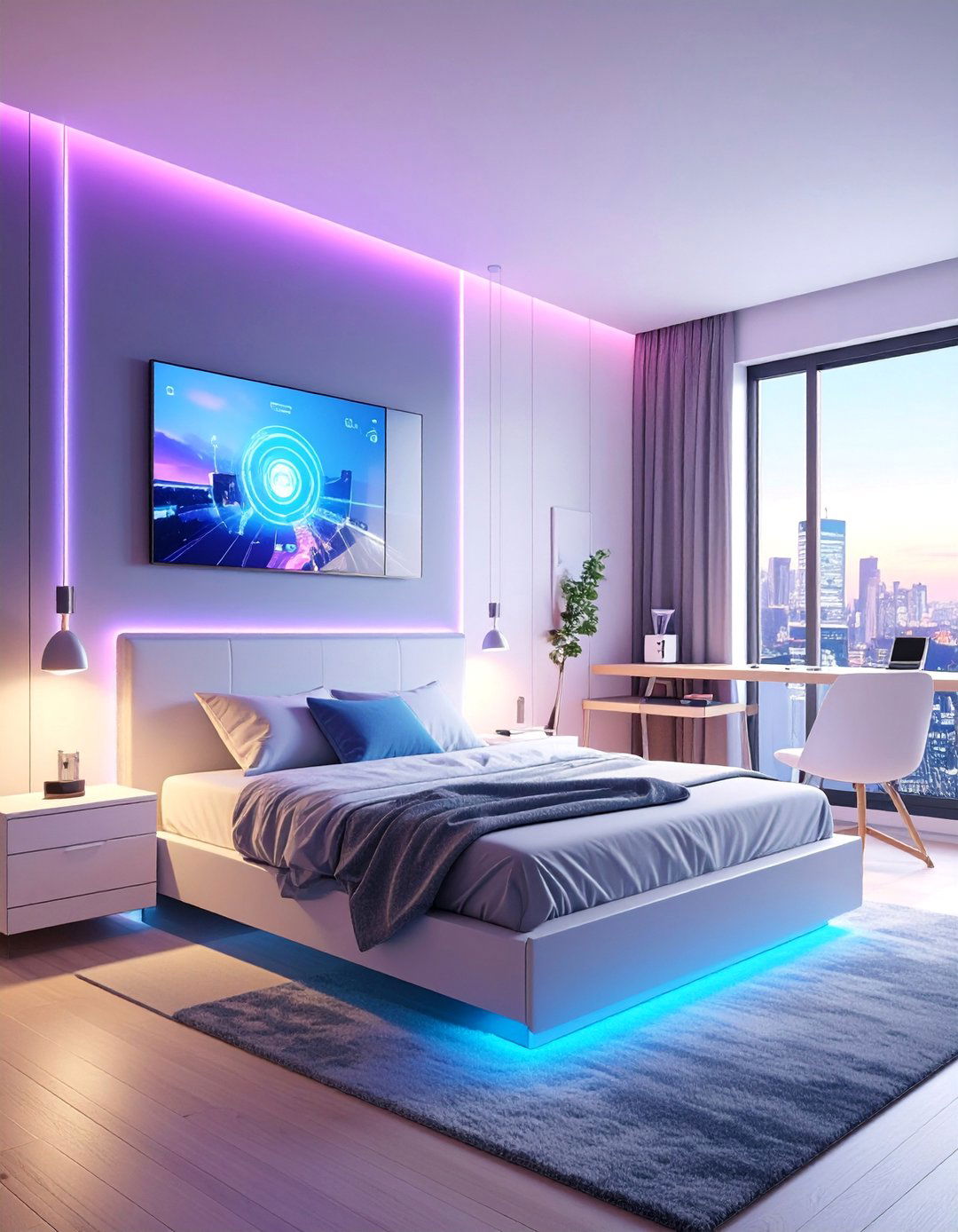 Modern Smart Home Integration - 40 Teenage Boy Bedroom Ideas for a Cool and Functional Space