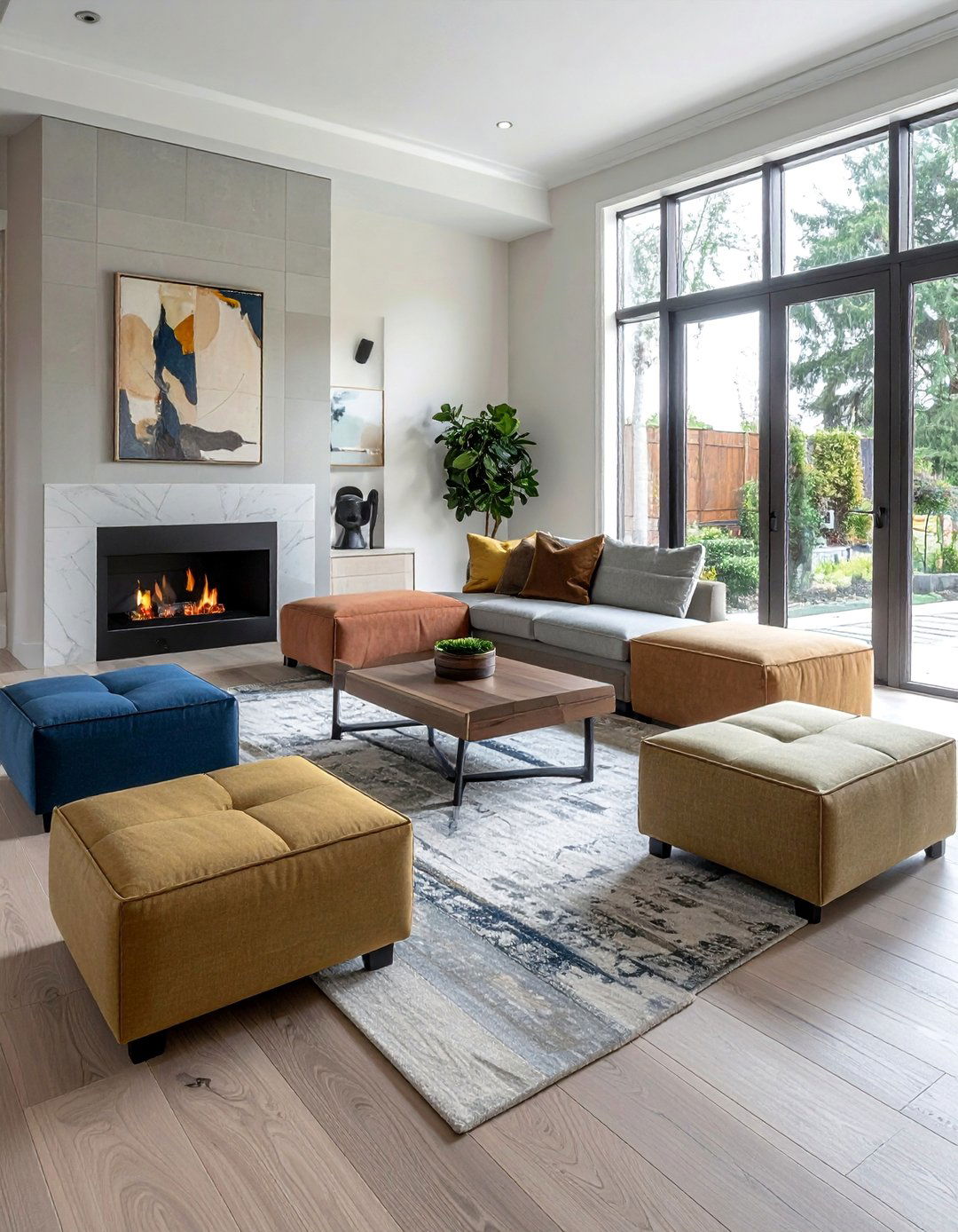 Modular Fireplace Seating Systems - 20 Fireplace Bench Ideas to Cozy Up Your Living Room