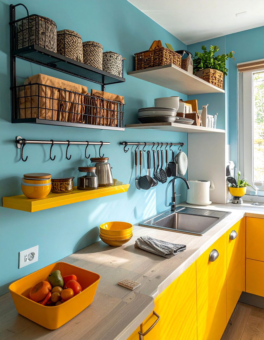 Modular Wall Storage Grids - 40 Small Kitchen Storage Ideas to Maximize Your Space