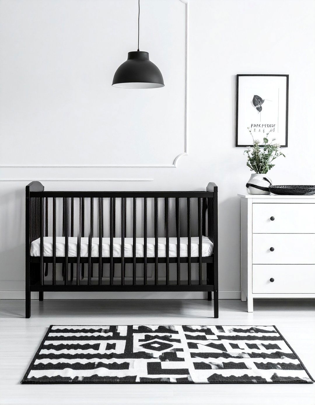 Monochromatic Black and White Nursery Design - 25 Black Nursery Ideas for a Modern Baby Room