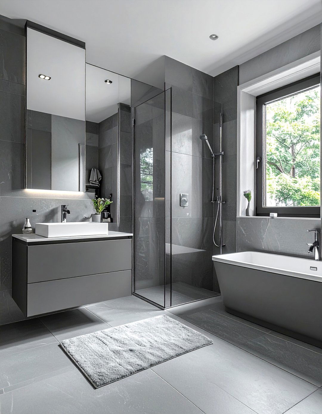 Monochromatic Modern Aesthetic Bathroom - 20 Aesthetic Bathroom Ideas for a Stylish Space