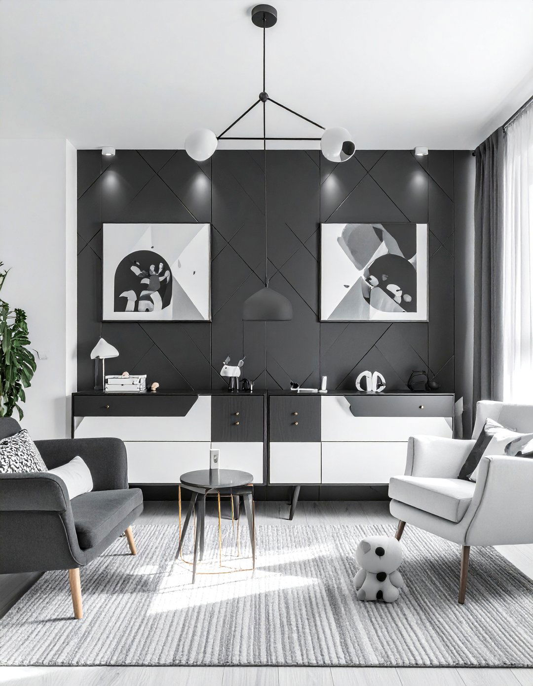 Monochrome Modern Style - 25 Adorable Twin Nursery Ideas for Your Babies