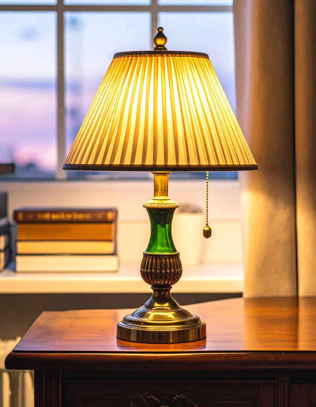 Moody Illumination with Bankers Lamps - 20 Dark Academia Home Office Ideas for a Moody Vibe