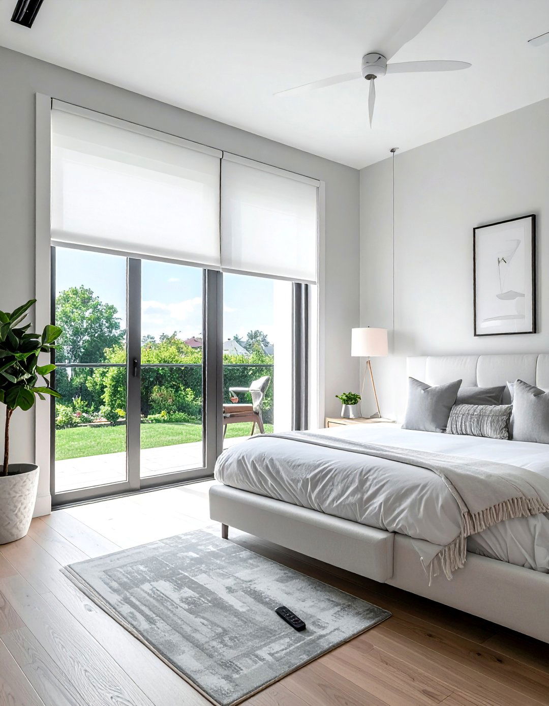 Motorized Roller Shades - 20 Window Treatments for French Doors to Add Style