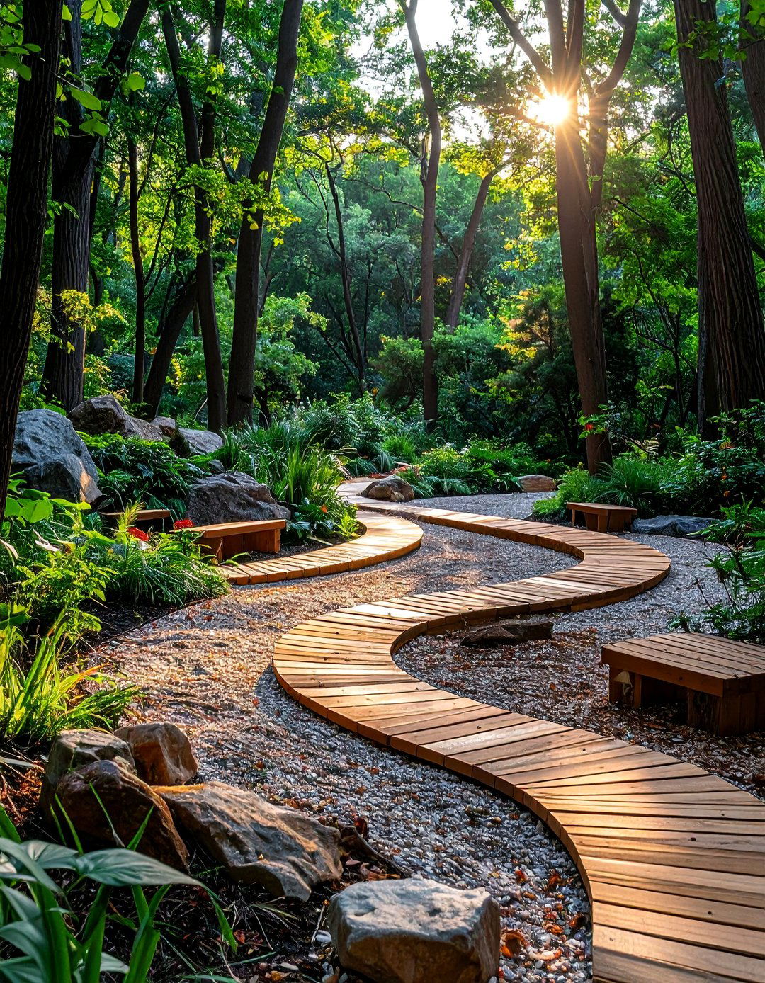 Mulched Meditation Loop - 20 Woodland Garden Path Ideas for a Natural and Serene Look
