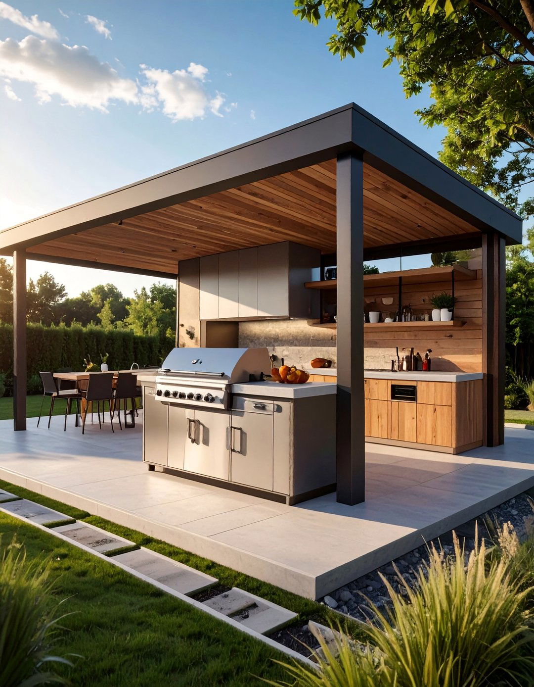 Multi Functional Entertainment Hubs - 20 Summer Kitchen Ideas for Outdoor Entertaining