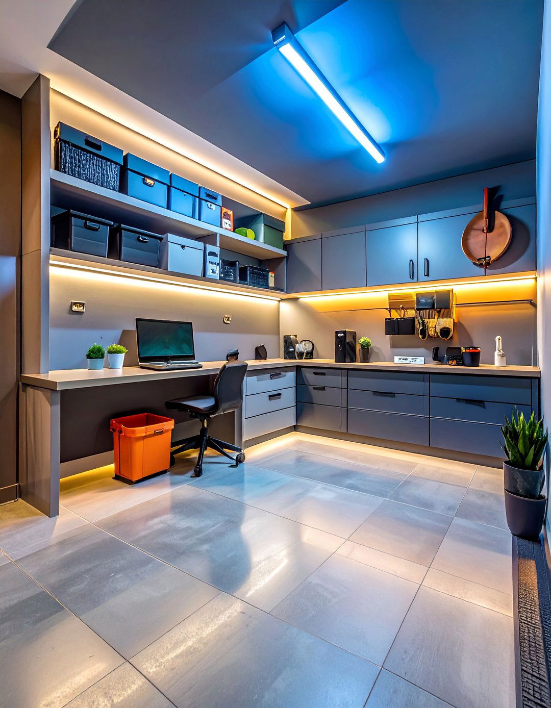 Multi Functional Workspace Integration - 15 Garage Entryway Ideas for a Functional and Stylish Space