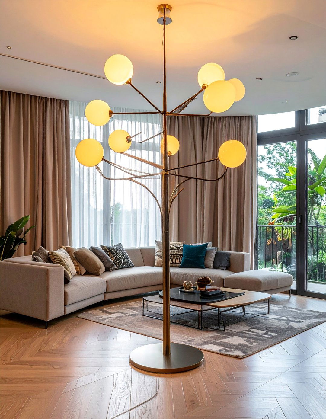 Multi Head Tree Floor Lamps - 25 Living Room Floor Lamp Ideas for Stylish Spaces