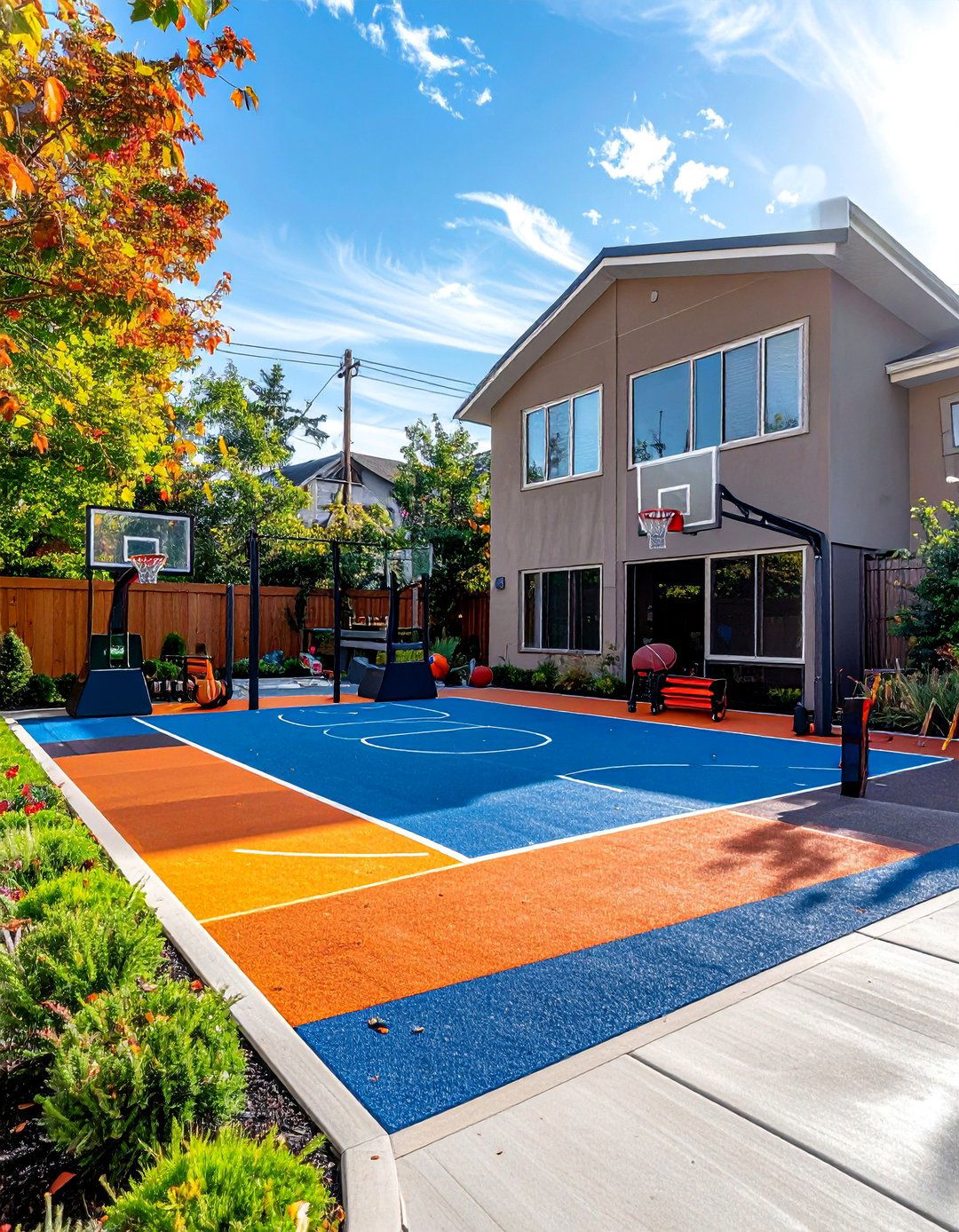 Multi Sport Game Area - 15 Garden Gym Ideas for Your Outdoor Fitness Space