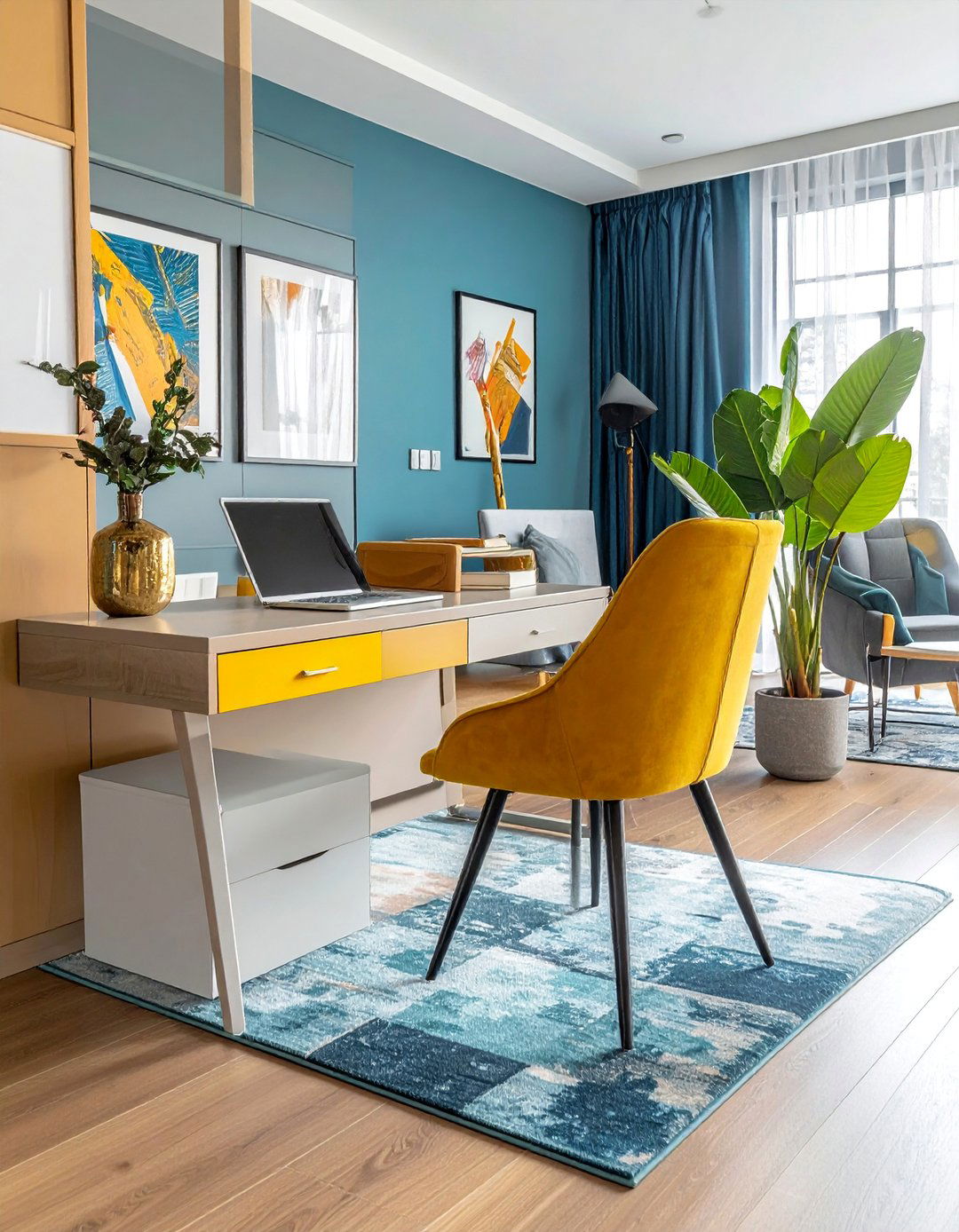 Multifunctional Workspace Hybrid - 25 Functional Living Room Layout Ideas