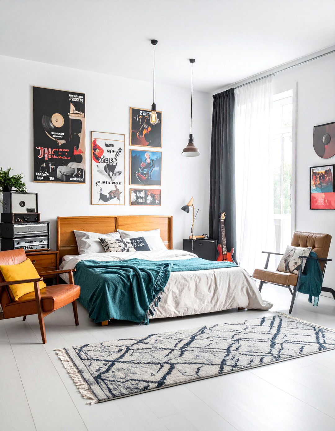 Music Lovers Vintage Setup - 15 Indie Room Ideas for a Unique and Eclectic Style
