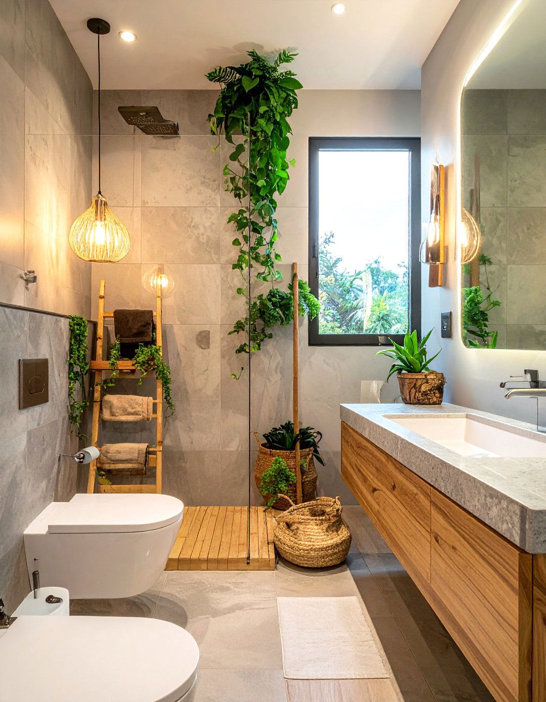 Natural Elements and Organic Materials - 15 His and Her Bathroom Ideas for a Shared Space