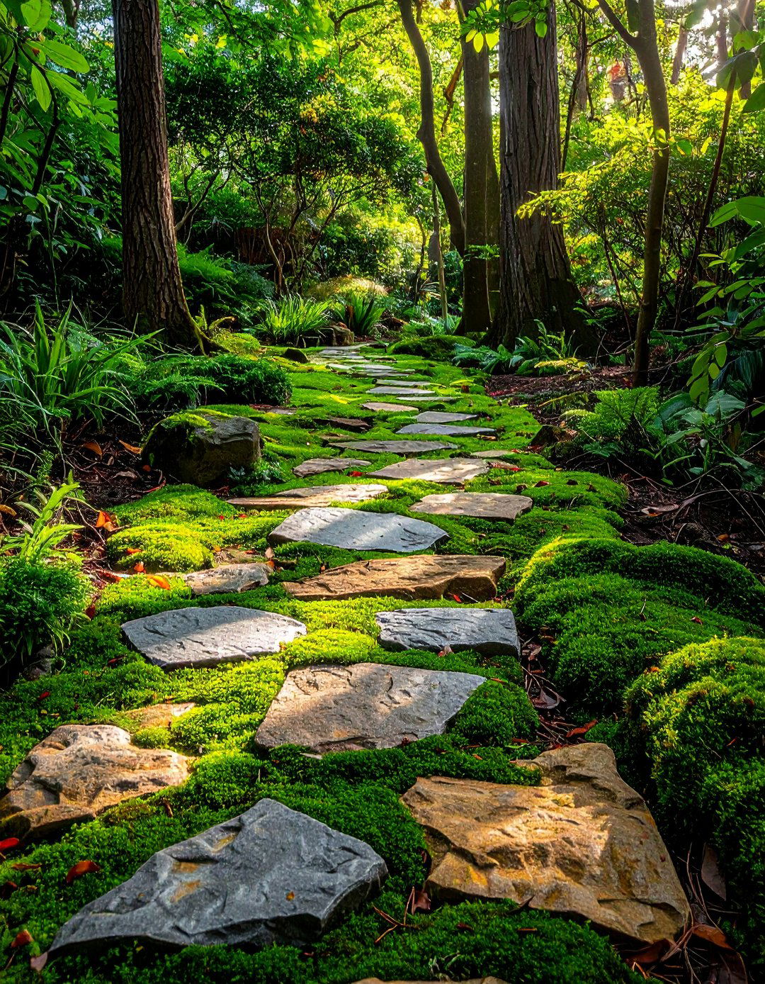 Natural Flagstone Stepping Stones - 20 Woodland Garden Path Ideas for a Natural and Serene Look