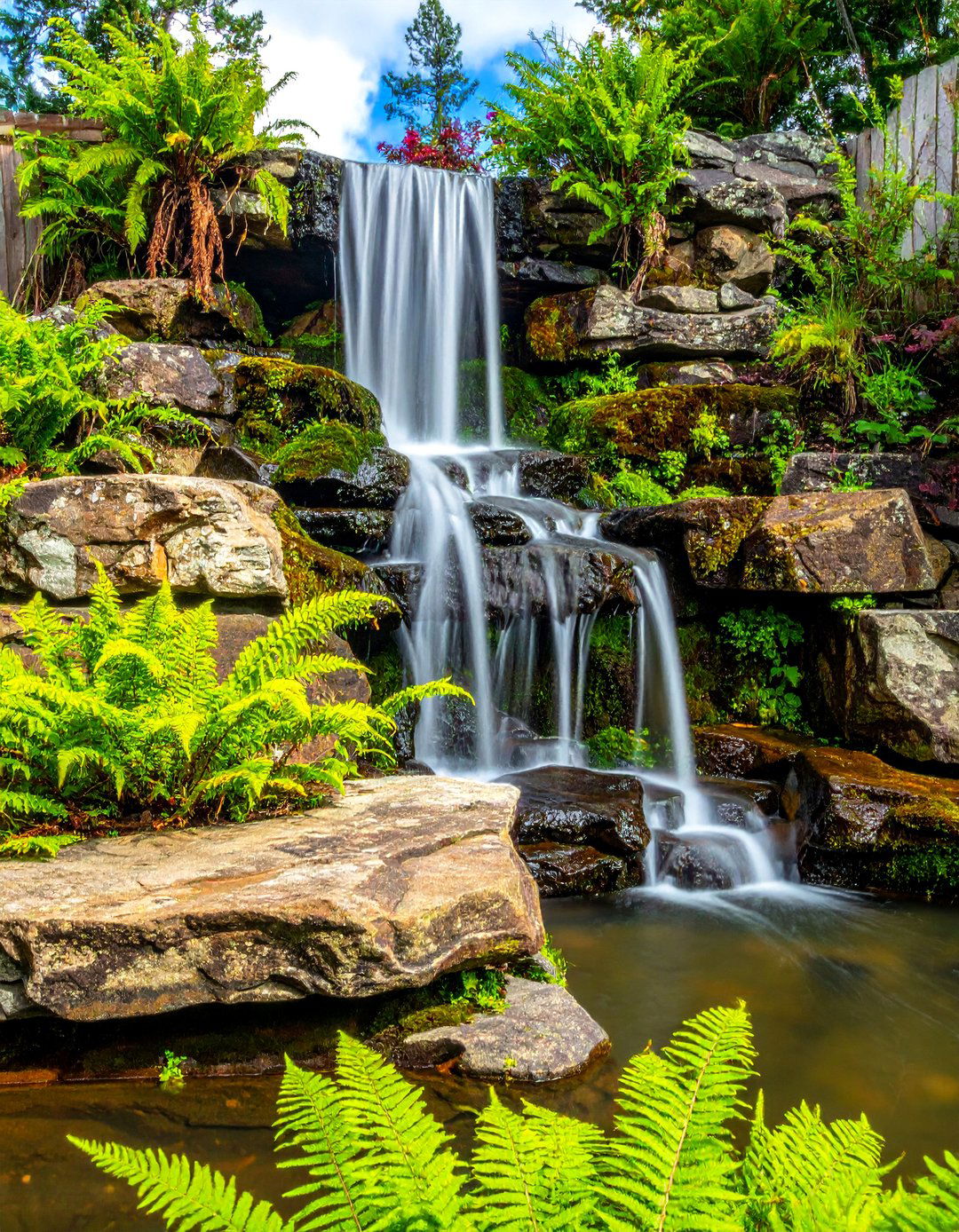 Natural Rock Cascade Waterfall - 15 Pondless Waterfall Ideas for Low-Maintenance Beauty