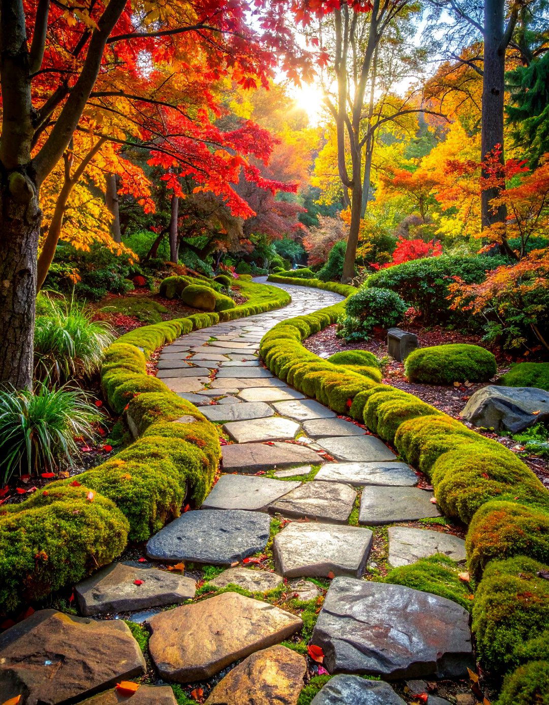Natural Stone Curved Pathways - 25 Curved Walkway Ideas for a Unique Outdoor Space