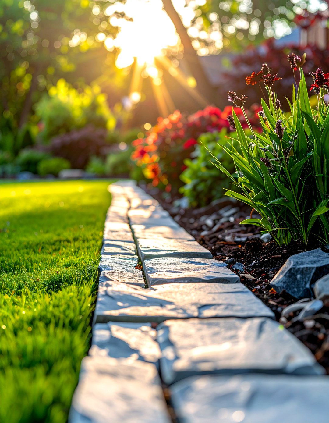 Natural Stone Edging - 40 Stone Landscaping Ideas for a Beautiful Outdoor Space
