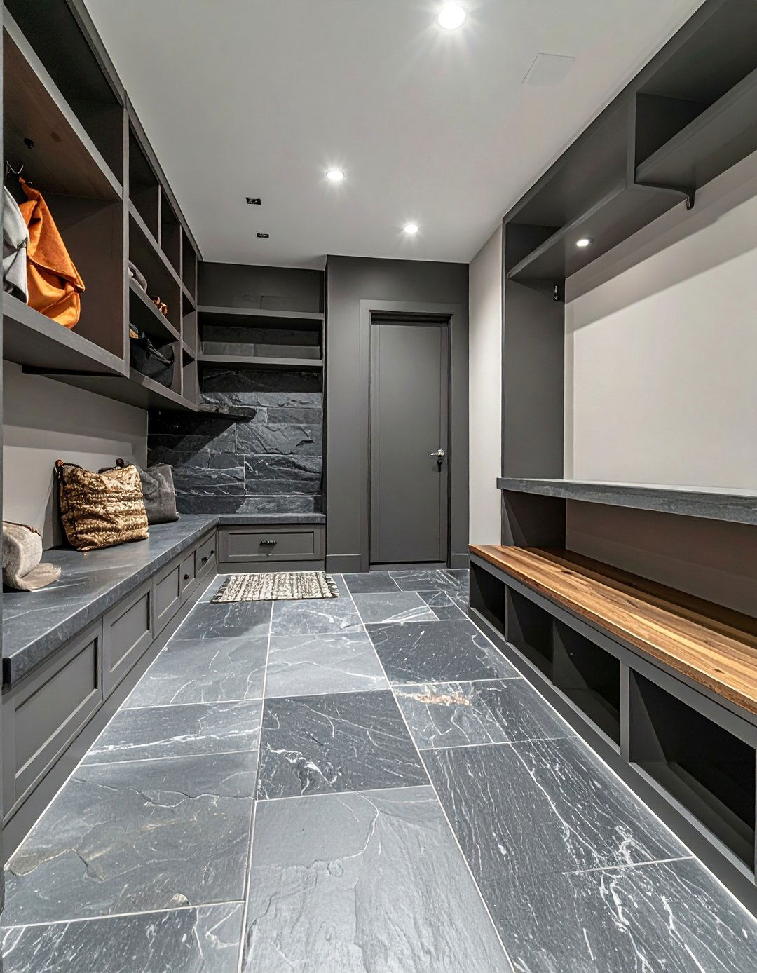 Natural Stone Slate Tiles - 15 Mudroom Tile Floor Ideas for Durability & Style