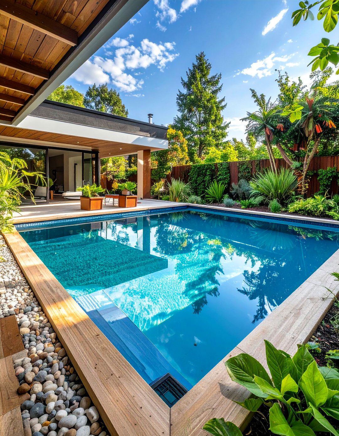 Natural Swimming Pool with Biological Filtration - 40 Swimming Pool Ideas for a Refreshing Backyard Oasis
