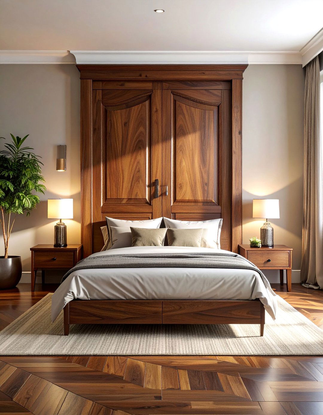 Natural Wood Stain Revival - 25 Bedroom Door Decorating Ideas to Add Personality