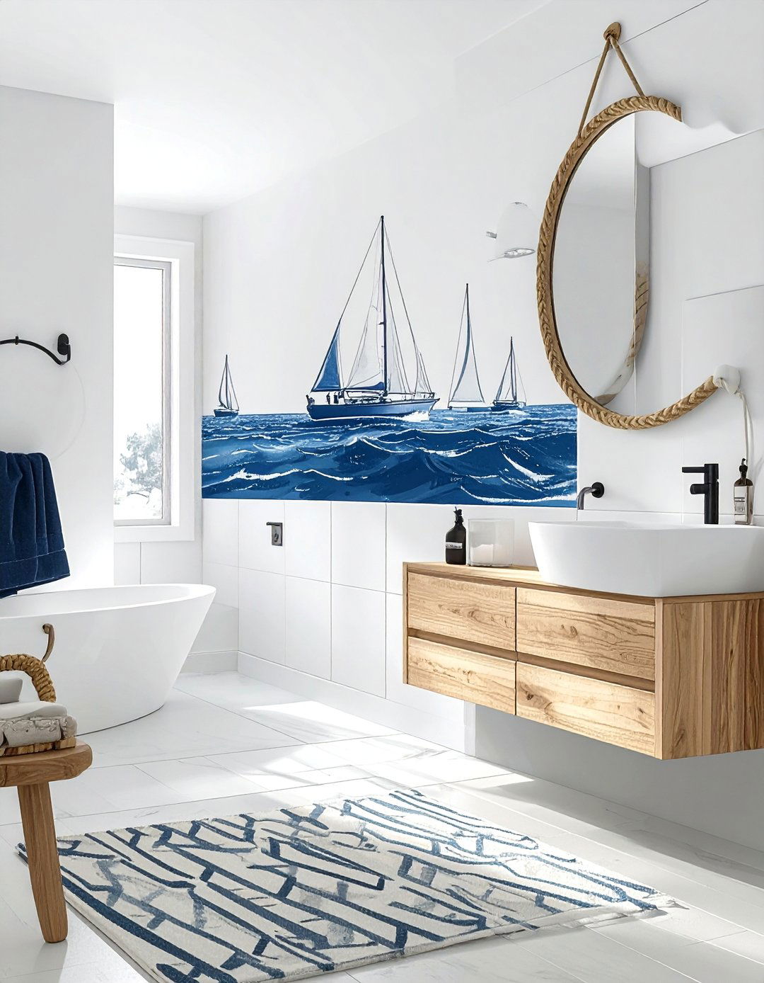 Nautical Themed Bathroom Wallpaper - 30 Bathroom Wallpaper Ideas for a Stylish Update