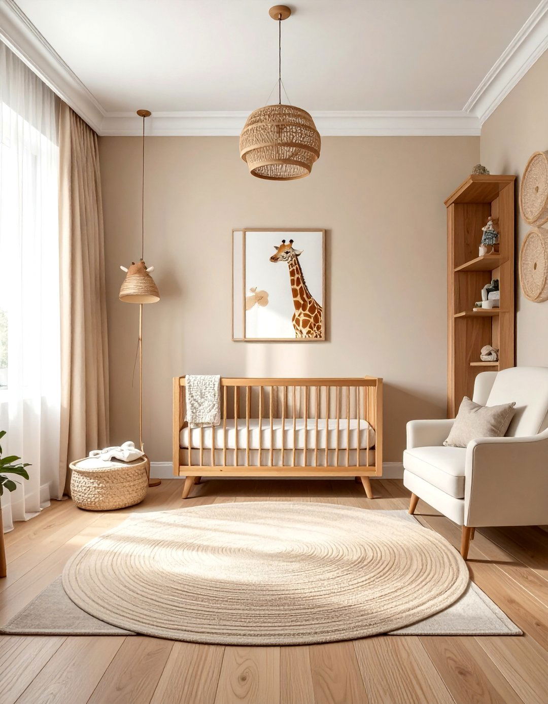 Neutral Beige Giraffe Nursery - 15 Giraffe Nursery Ideas for a Fun and Whimsical Room