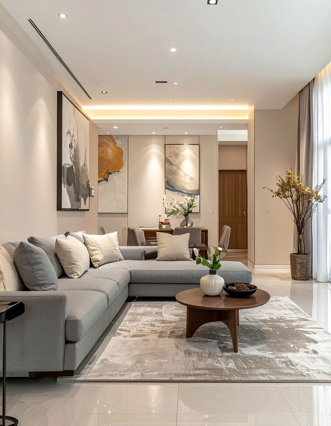 Neutral Color Palette with Earth Tones - 25 Asian Living Room Ideas for a Zen-Inspired Space