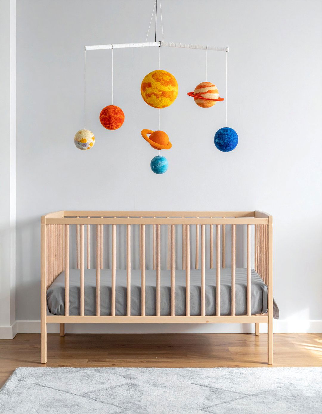 Nursery with a Solar System Planet Mobile - 20 Space-themed Nursery Ideas for a Galactic Adventure